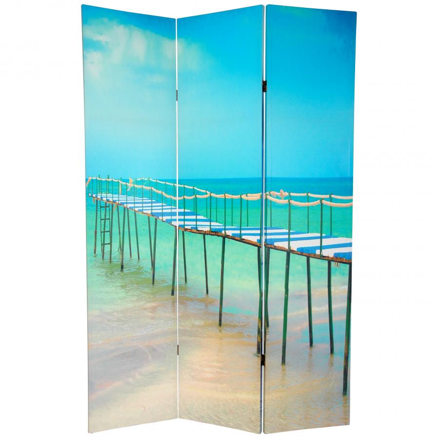 6 ft. Tall Double Sided Ocean Room Divider: Screens.com